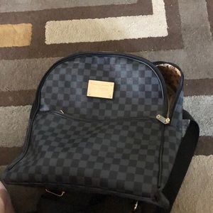 Louis Vuitton leather black bag